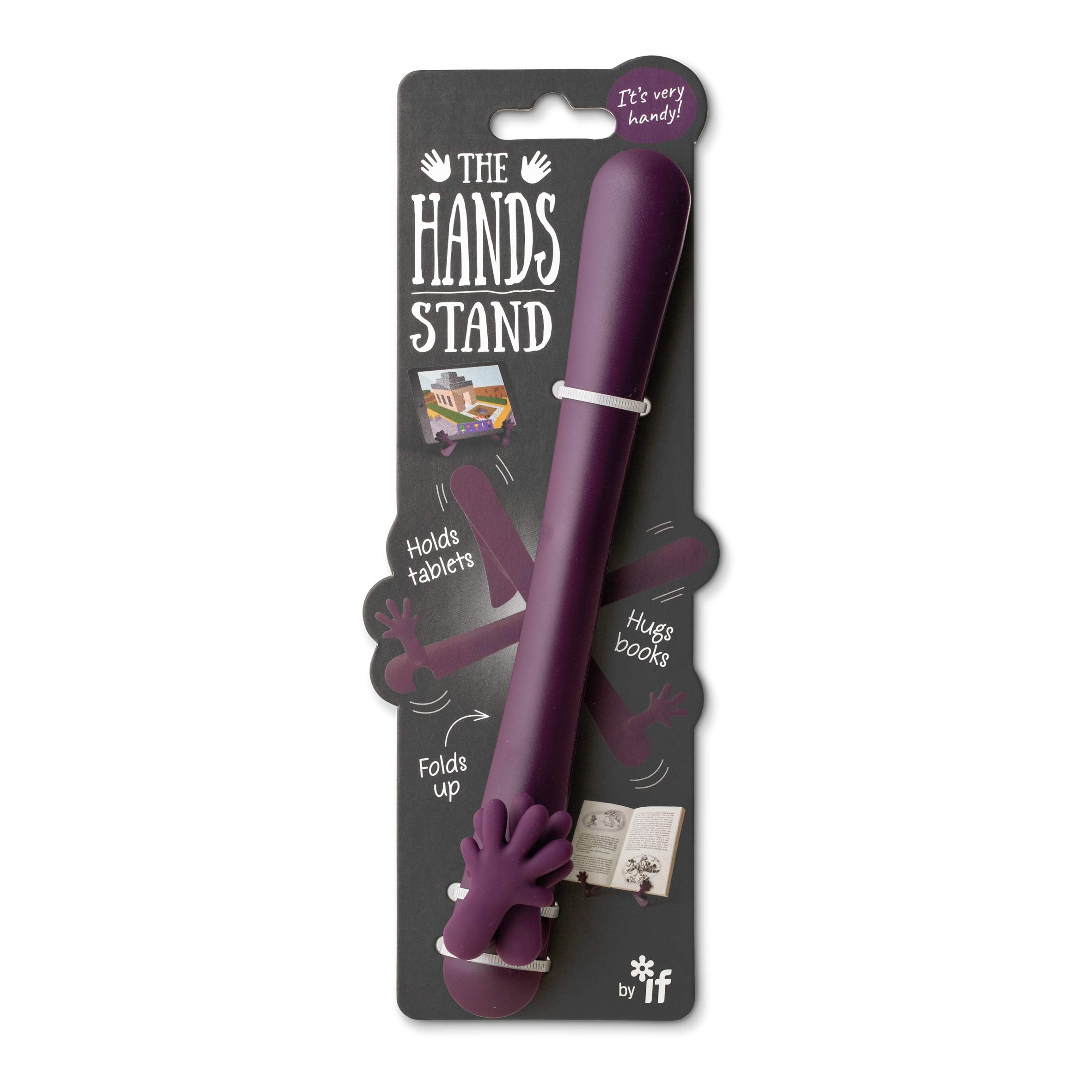 IF The Hands Stand, Hands Free Reading Tablet & Book Holder - Aubergine