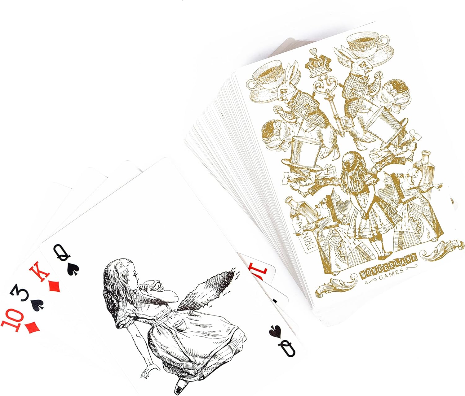 The Queen’s Guard Giant Playing Cards - Alice in Wonderland themed jumbo playing cards for all card games. Wonderland Games by Professor Puzzle.