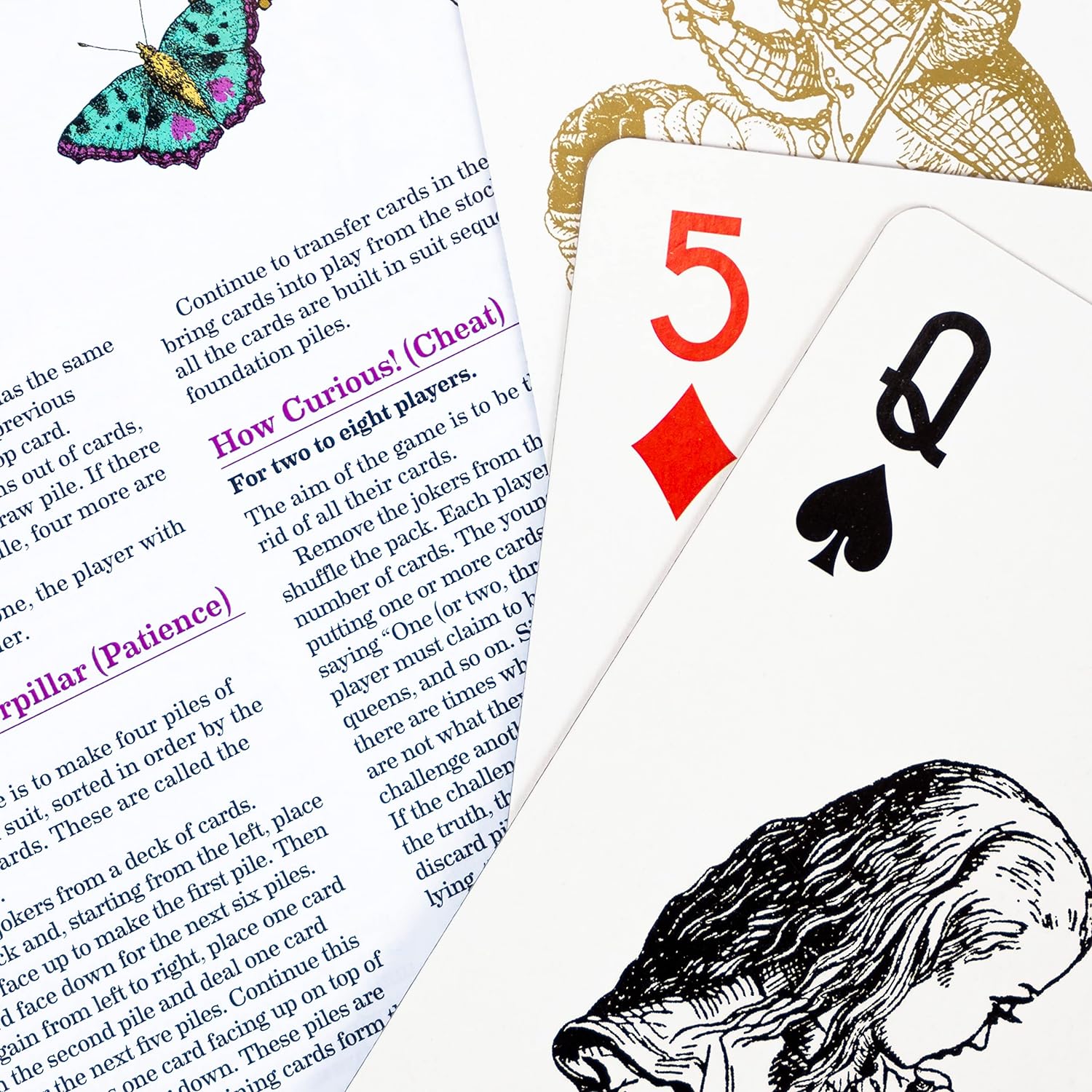 The Queen’s Guard Giant Playing Cards - Alice in Wonderland themed jumbo playing cards for all card games. Wonderland Games by Professor Puzzle.