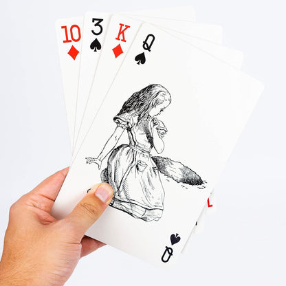 The Queen’s Guard Giant Playing Cards - Alice in Wonderland themed jumbo playing cards for all card games. Wonderland Games by Professor Puzzle.