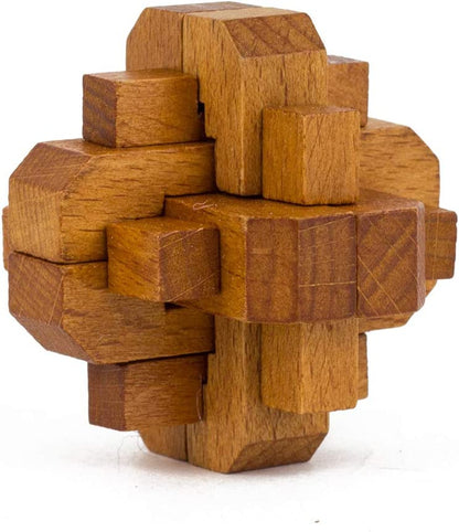 Professor Puzzles Great Minds Brain Teaser Puzzle Set - 5 Piece 3D Wooden Brain Teaser Puzzles - Women’s