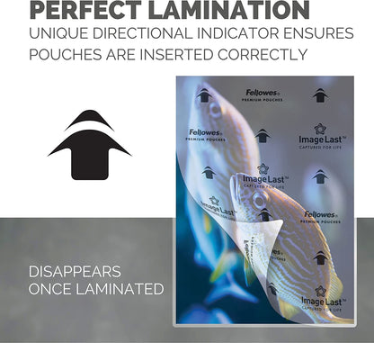Fellowes Enhance A5 80 Micron Laminating Pouches (Pack of 100), Transparent, 5306002