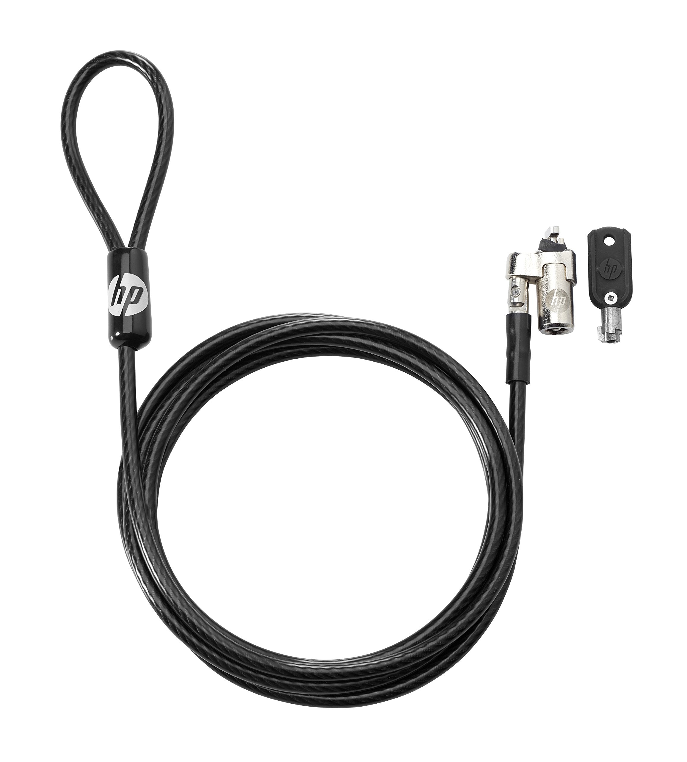 HP Keyed Cable Lock 10 mm - Cable Locks (Round Key, Galvanized Steel