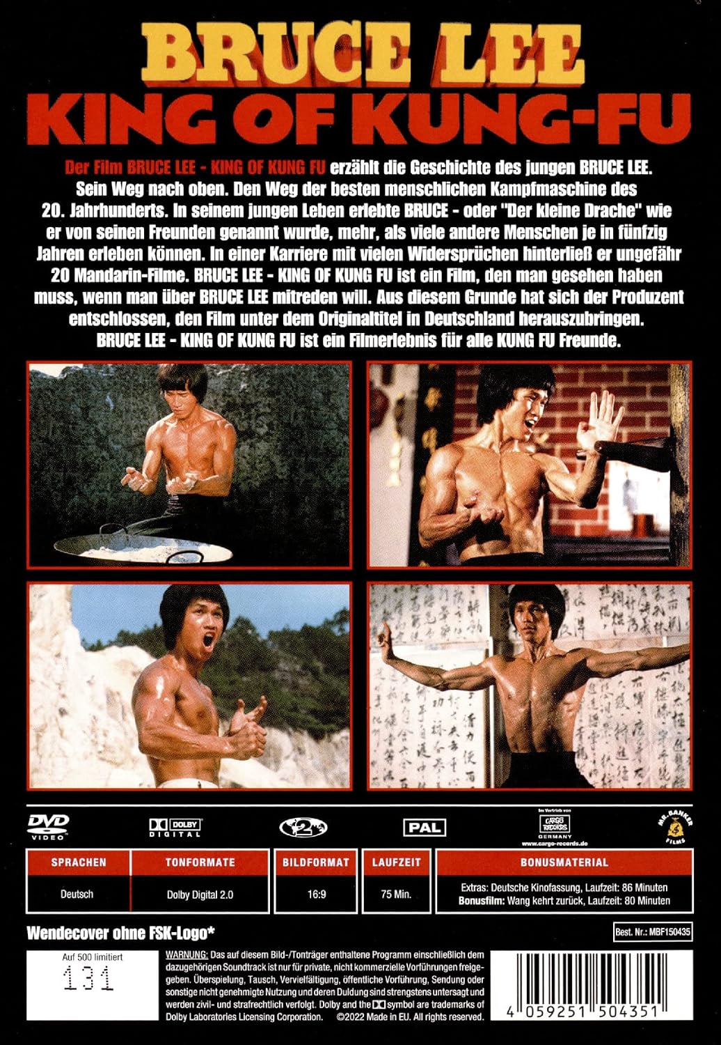Bruce Lee - King of Kung Fu - Limitiert auf 500 Stück - Cover B
