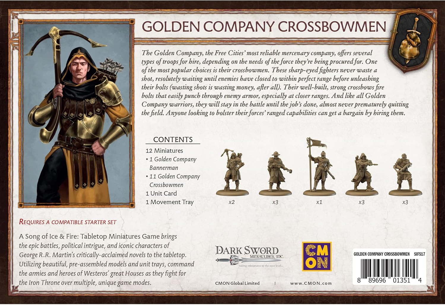 CMON Golden Company Crossbowmen: A Song Of Ice and Fire Exp.