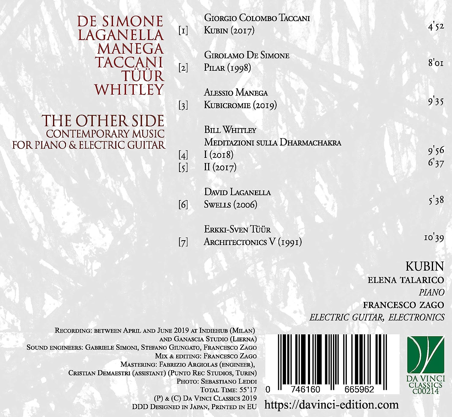 The: Other Side: Contempoary Music For Piano & Electric Guitar