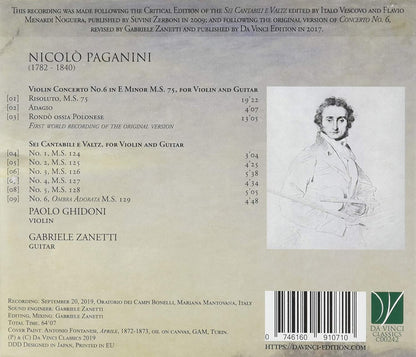 Paganini: Grande Concerto 6 & Sei Cantabili E Valtz