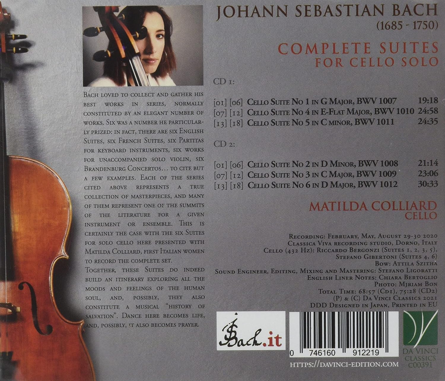 Bach: Complete Suites For Cello