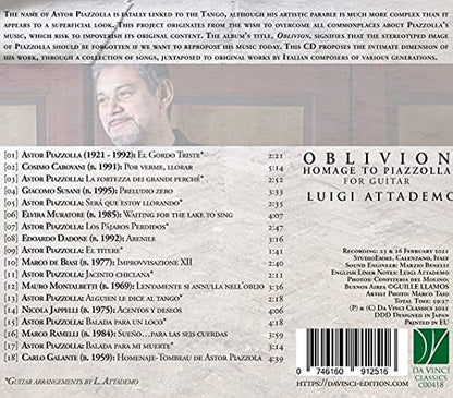 Oblivion: Homage To Piazzolla For Guitar