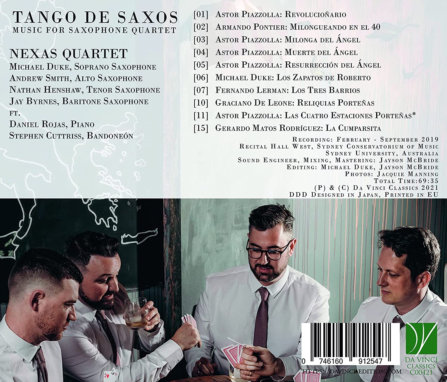 Tango De Saxos - Music For Saxophone Quartet