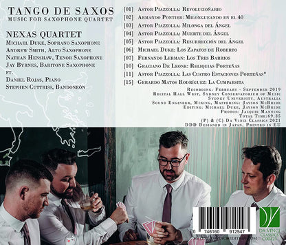 Tango De Saxos - Music For Saxophone Quartet