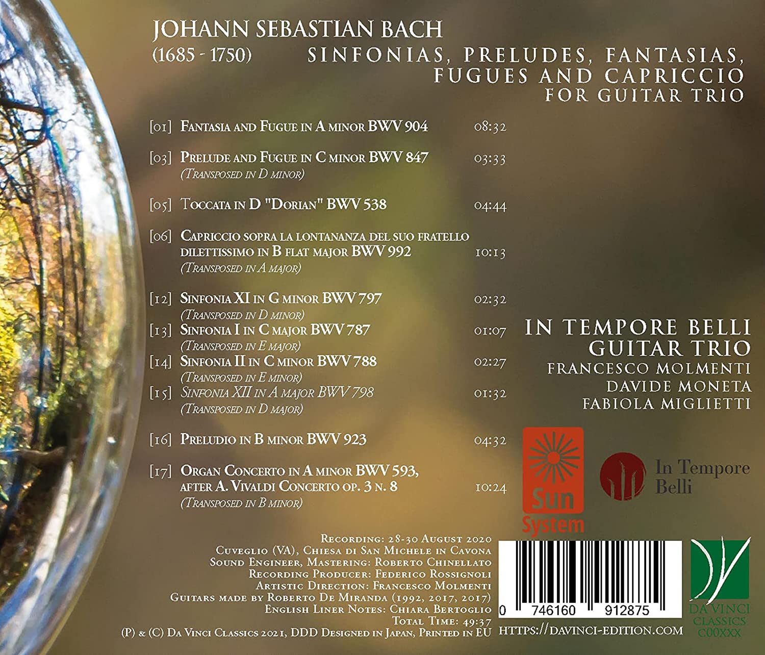 Bach: Sinfonias Preludes Fantasias