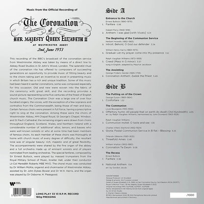 Music From The Official Recording Of The Coronation Service Of Her Majesty Queen Elizabeth II : Platinum Jubilee Ltd Edition, Numbered, 180gm LP