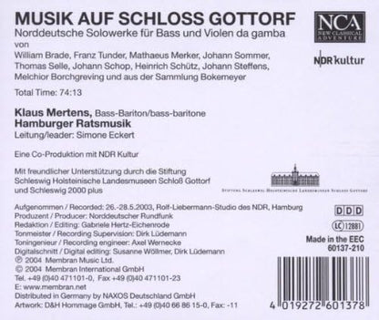 Musik Auf Schloss Gottorf: Norddeutsche Solowerke