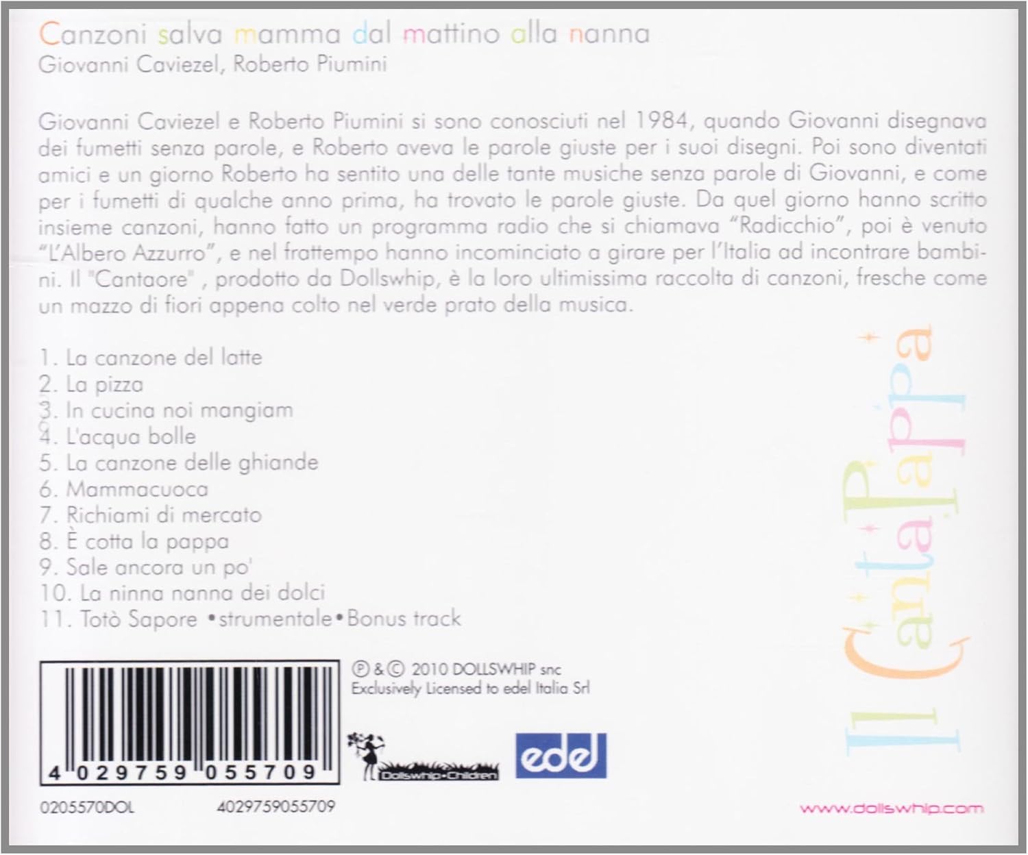 il cantapappa (AudioCD) children's music