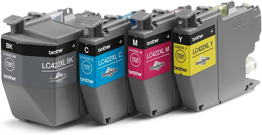 Brother Original LC-422XLVAL Ink Cartridges Value Pack for Brother MFC-J5340DW, MFC-J5345DW, MFC-J5740DW, MFC-J6540DW, MFC-J6940DW (4 Ink Cartridges: Black, Cyan, Magenta, Yellow