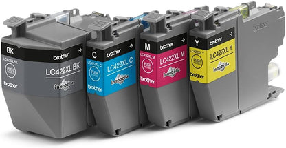 Brother Original LC-422XLVAL Ink Cartridges Value Pack for Brother MFC-J5340DW, MFC-J5345DW, MFC-J5740DW, MFC-J6540DW, MFC-J6940DW (4 Ink Cartridges: Black, Cyan, Magenta, Yellow