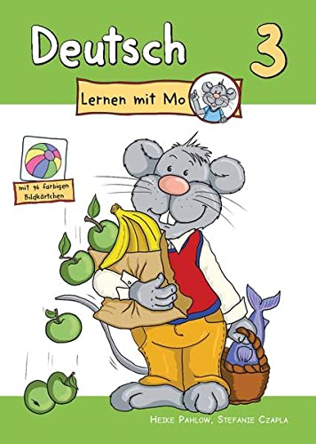 Deutsch lernen mit Mo - Teil 3: Bildwörterbuch zum Ausmalen, Üben und Spielen mit farbigen Bildkärtchen