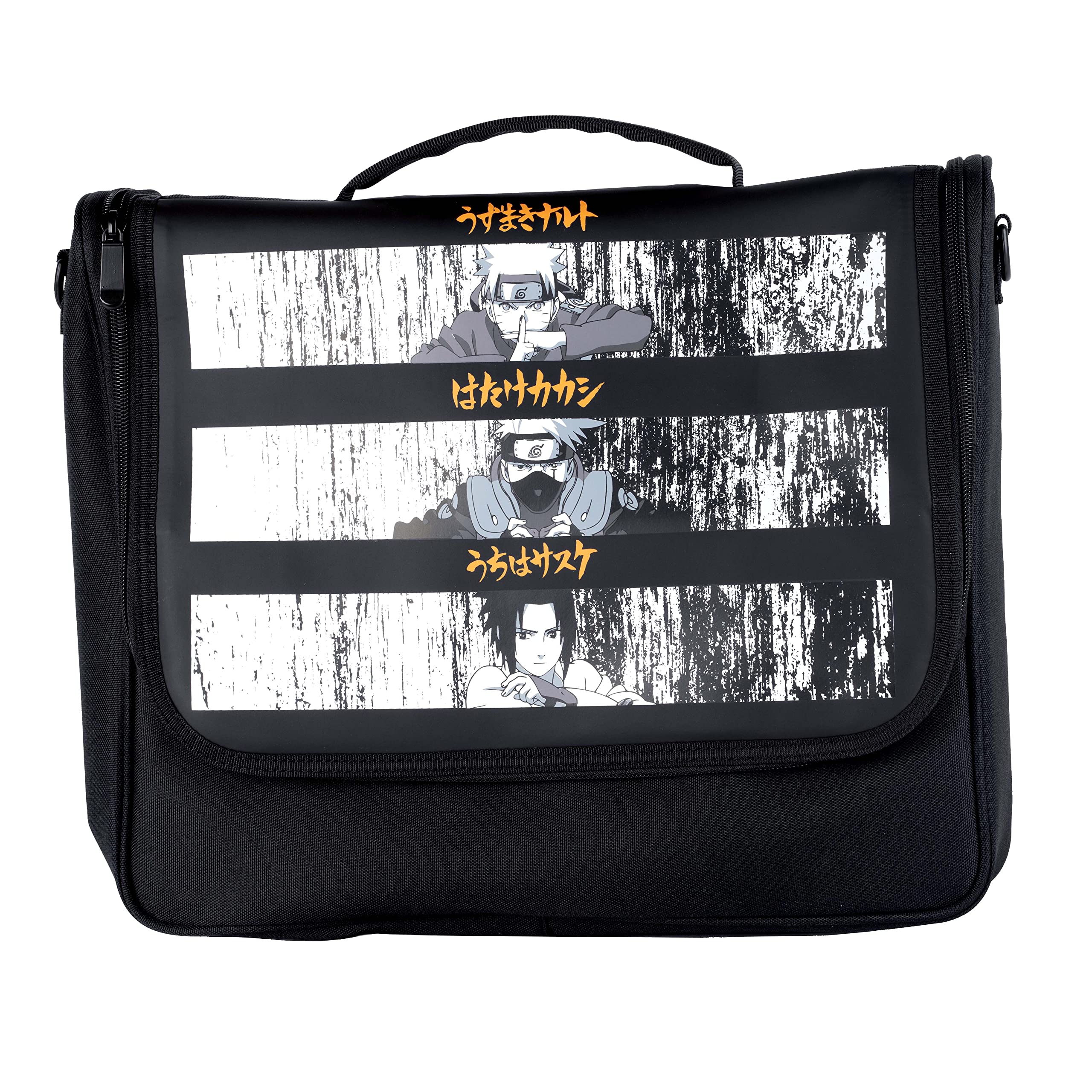 Konix Naruto Shippuden Bolso de Mensajero para protección y Transporte de Nintendo Switch, Switch Lite y Switch OLED - Diseño de Naruto, Sasuke y Kakashi