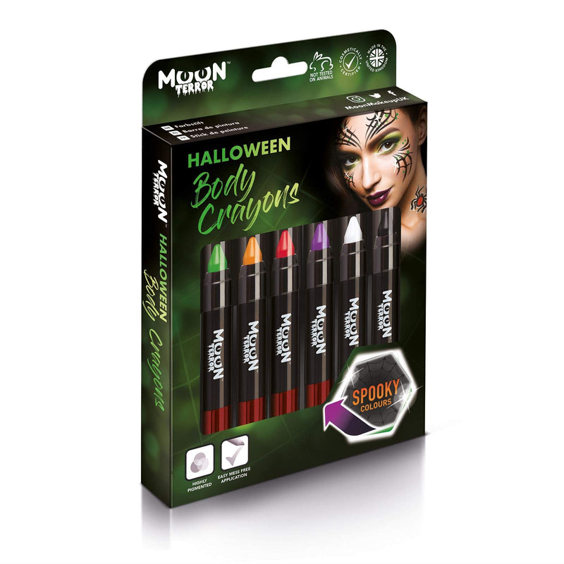 Smiffys Moon Terror Halloween Body Crayons, Assorted
