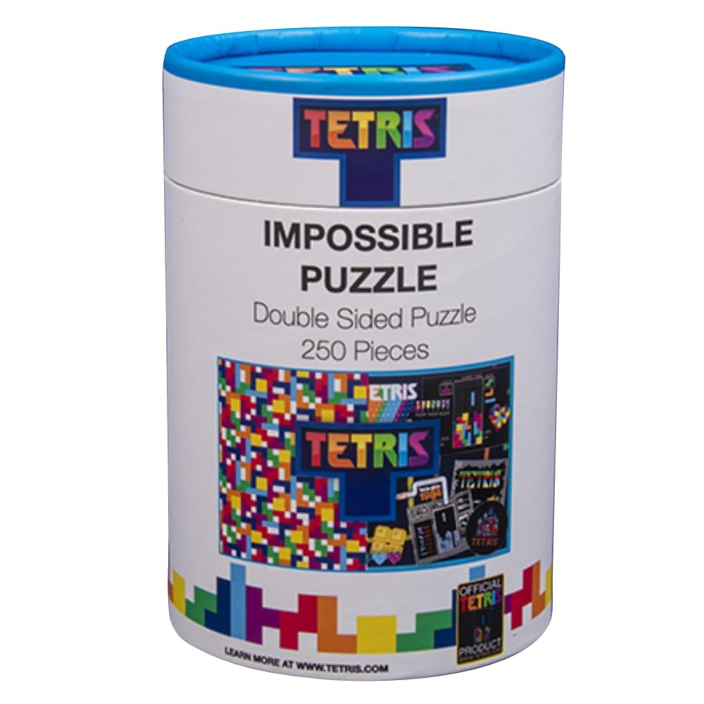 Tetris Impossible Jigsaw Puzzle. 250 Piece Double Sided Jigsaw Puzzle. Officially Licensed Tetris Merchandise.