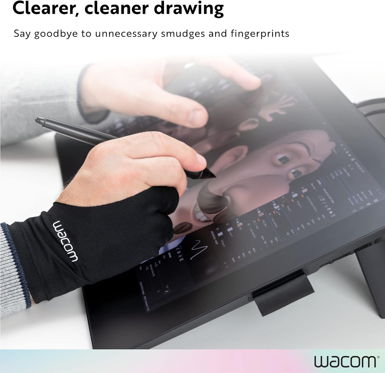 Wacom Drawing Glove – Glove for drawing on a graphic display (for right and left-handers, black), One Size