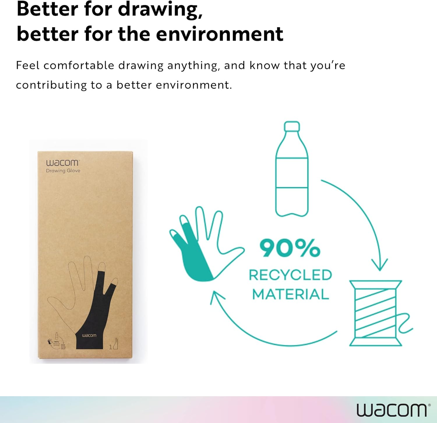 Wacom Drawing Glove – Glove for drawing on a graphic display (for right and left-handers, black), One Size