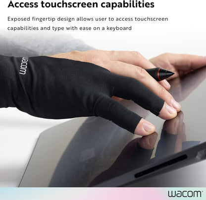 Wacom Drawing Glove – Glove for drawing on a graphic display (for right and left-handers, black), One Size