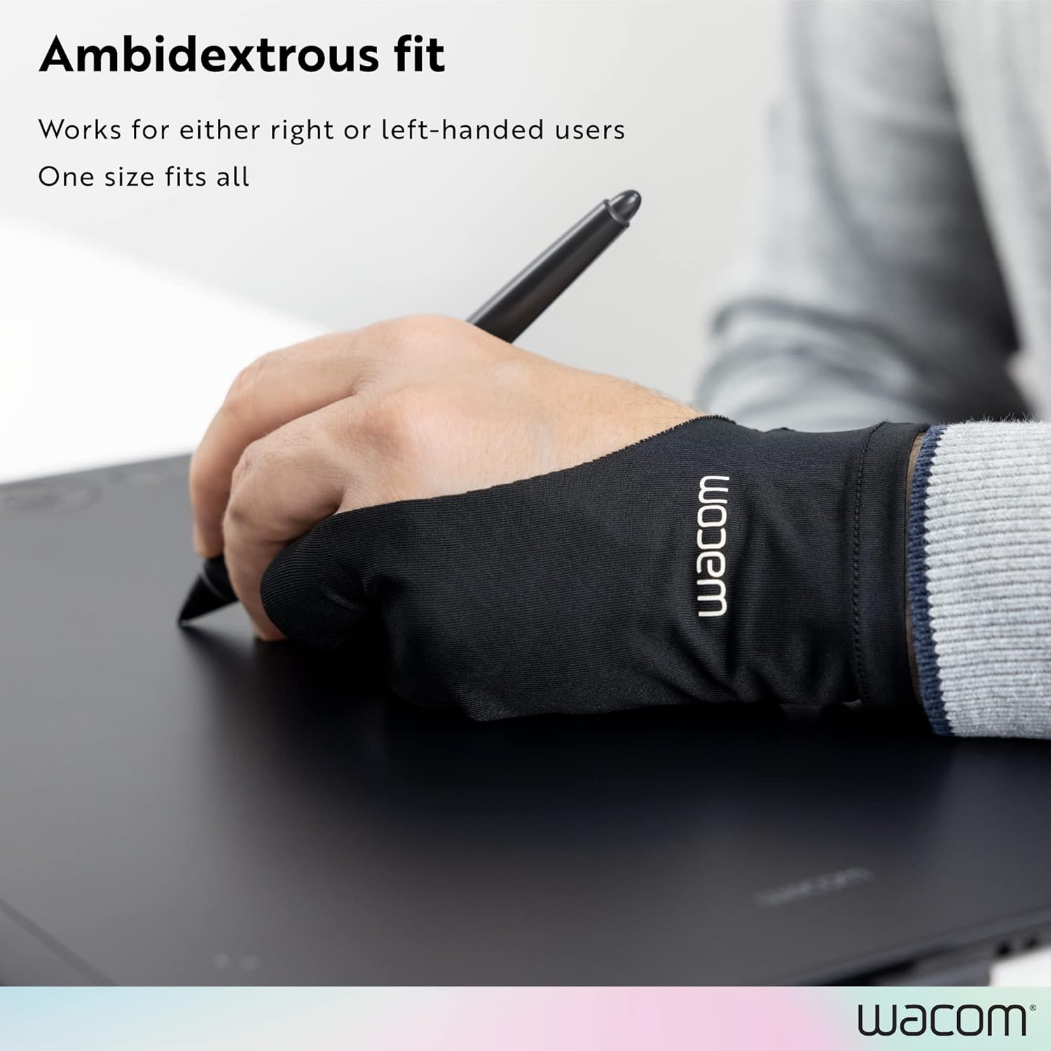 Wacom Drawing Glove – Glove for drawing on a graphic display (for right and left-handers, black), One Size