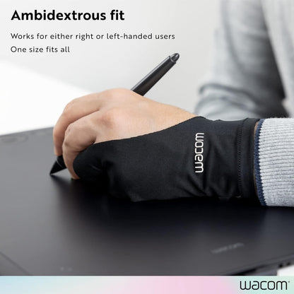 Wacom Drawing Glove – Glove for drawing on a graphic display (for right and left-handers, black), One Size