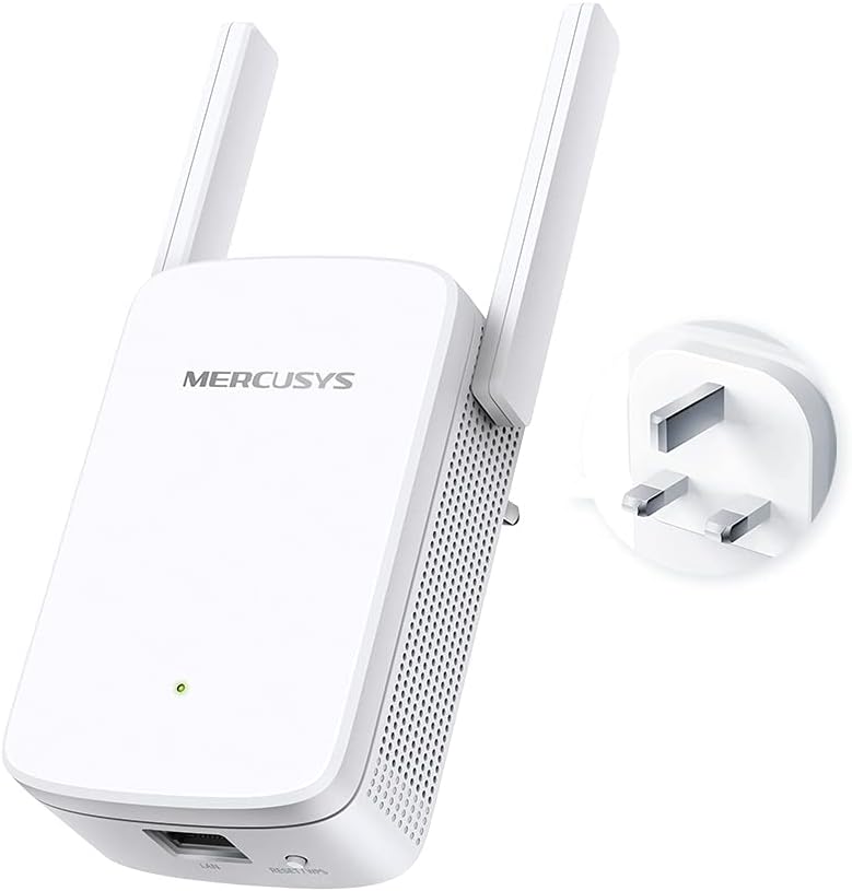 Mercusys AC1200 Dual Band Wi-Fi Range Extender, Broadband/Wi-Fi Extender, Wi-Fi Booster, Plug and Play, WPS, With 3-Pin UK Plug (ME30
