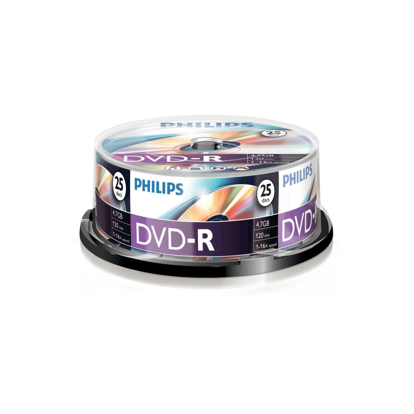 Philips DM4S6B25F 4.7 GB/120 min 16 x DVD-R - blank DVDs (DVD-R) DVD- R Single 25er