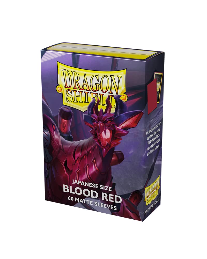 Dragon Shield Matte Sleeves Japanese Size- Blood Red (60)