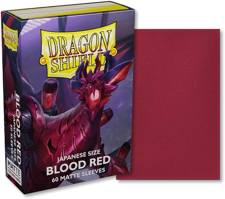 Dragon Shield Matte Sleeves Japanese Size- Blood Red (60)