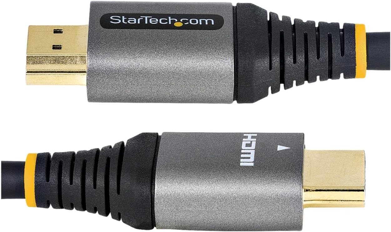 StarTech.com Cable de 0,5m HDMI 2.0 con Certificación Premium - Cable HDMI de Alta Velocidad con Ethernet Ultra HD 4K 60Hz - HDR10, ARC - Cable de Vídeo HDMI UHD - M/M (HDMMV50CM)