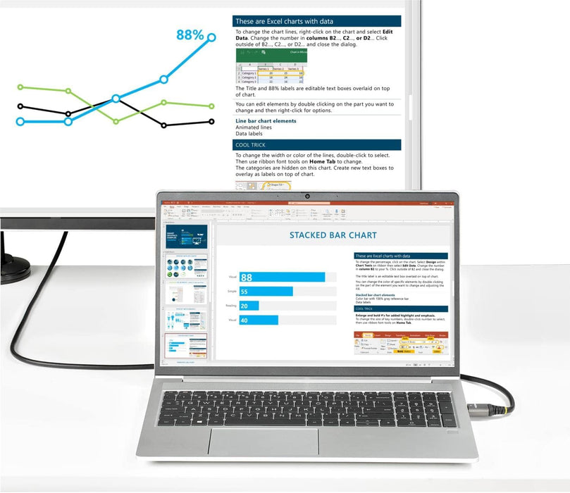 StarTech.com 20in (0.5m) Premium Certified HDMI 2.0 Cable - High-Speed Ultra HD 4K 60Hz HDMI Cable with Ethernet - HDR10, ARC - UHD HDMI Video Cord - For UHD Monitors, TVs, Displays - M/M (HDMMV50CM
