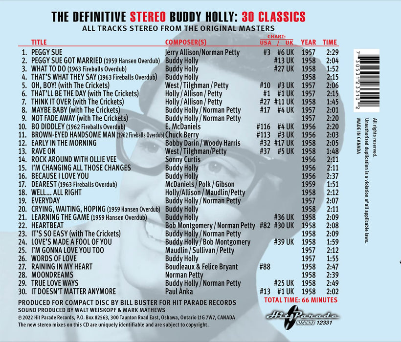 DEFINITIVE STEREO BUDDY HOLLY: 30 CLASSICS