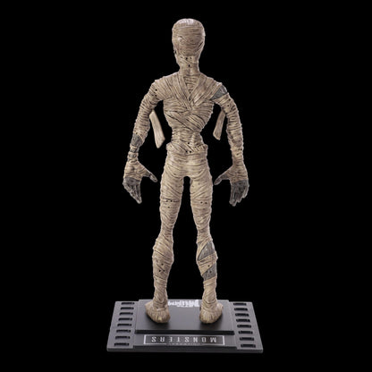 BendyFigs The Noble Collection Universal Monsters Mummy - 7.5in (19cm) Noble Toys Bendable Figure Posable Collectible Doll Figures With Stand