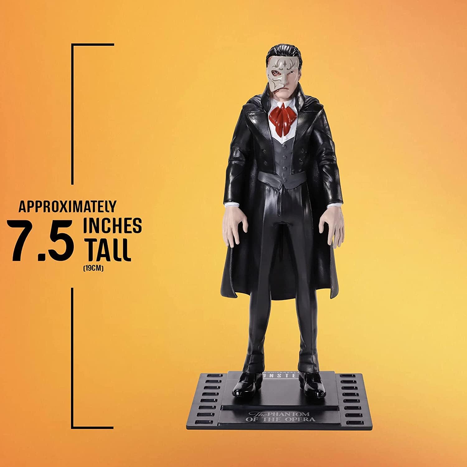 The Noble Collection Universal Monsters Bendyfigs Phantom - 7.5in (19cm) Noble Toys Bendable Figure Posable Collectible Doll Figures With Stand