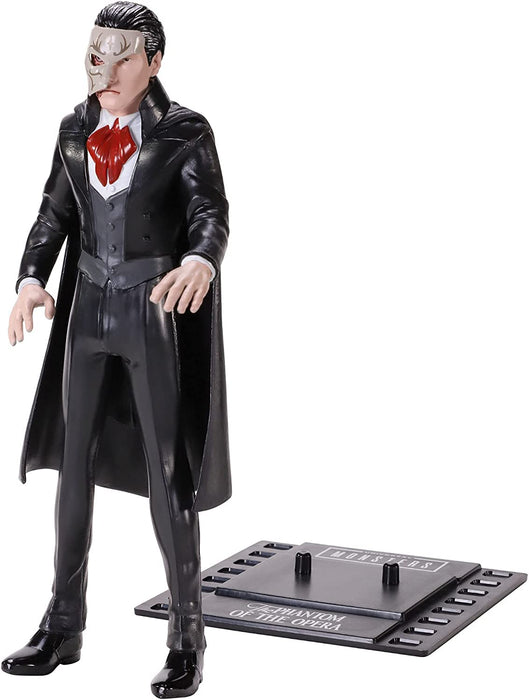 The Noble Collection Universal Monsters Bendyfigs Phantom - 7.5in (19cm) Noble Toys Bendable Figure Posable Collectible Doll Figures With Stand