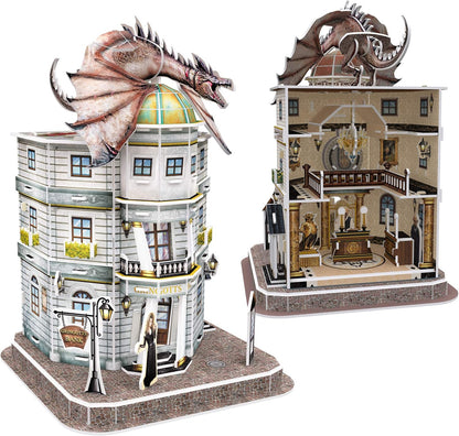 University Games 7615 Harry Potter Gringotts Bank 3D Puzzle, Brown