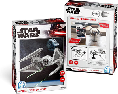 University Games Star Wars TIE Interceptor Model Kit, Grey,U08518