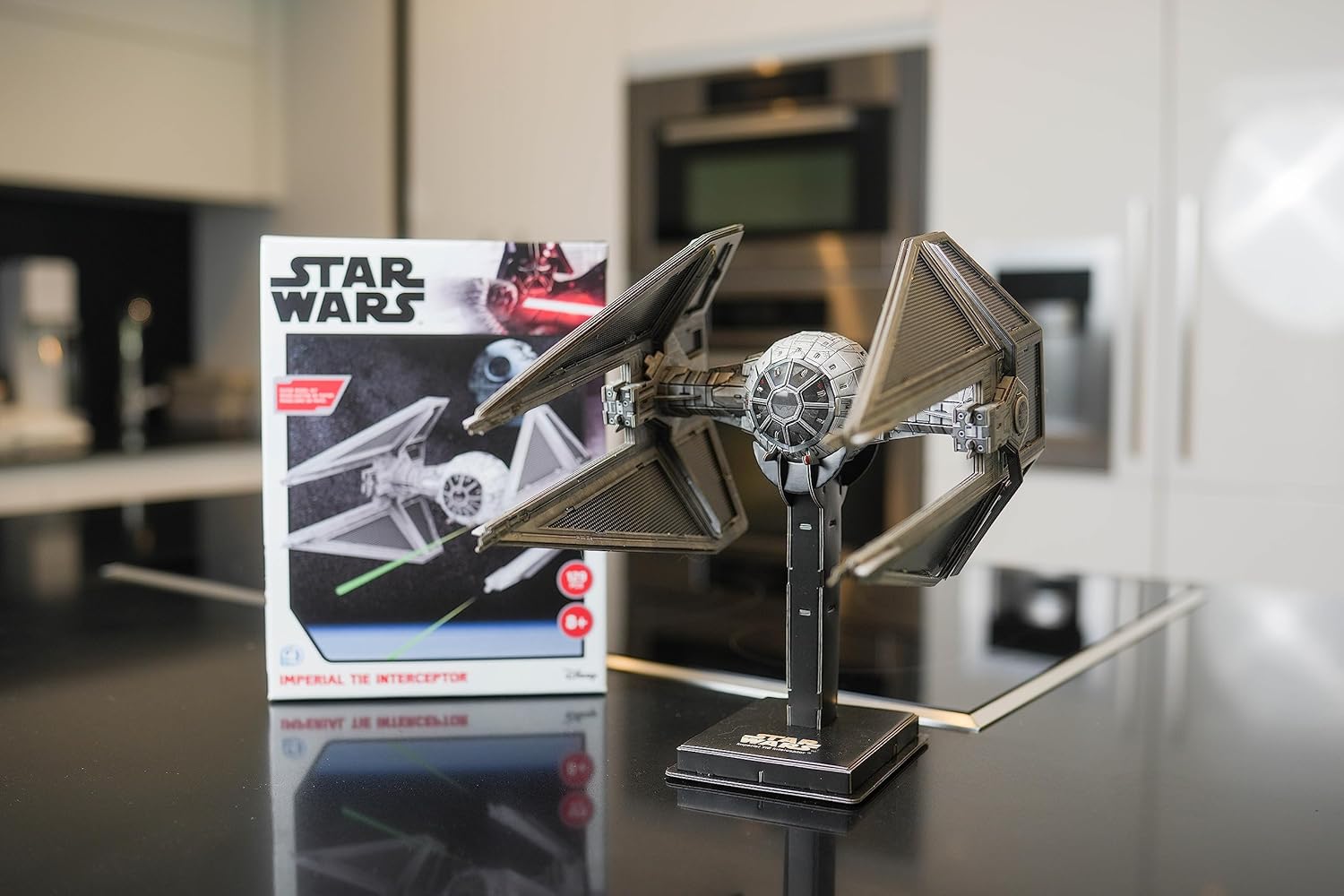 University Games Star Wars TIE Interceptor Model Kit, Grey,U08518