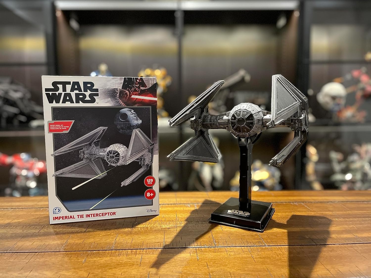 University Games Star Wars TIE Interceptor Model Kit, Grey,U08518