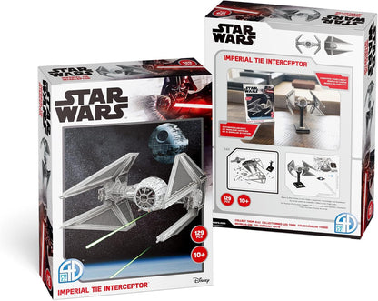 University Games Star Wars TIE Interceptor Model Kit, Grey,U08518