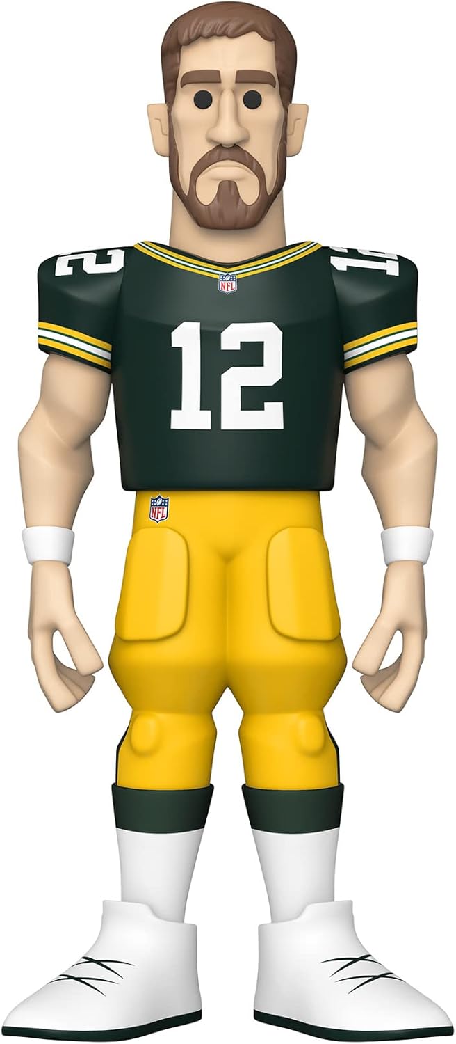 Funko Gold 12" NFL: Packers - Aaron Rodgers - 1/6 Odds for Rare Chase Variant - Collectable Vinyl Action Figure - Birthday Gift Idea - Official Merchandise - Ideal Toy for Sports Fans and Display