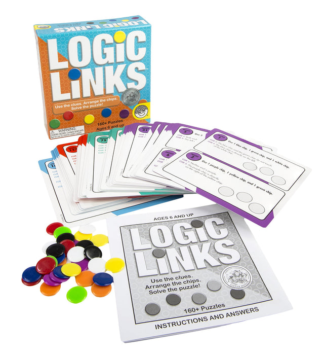 Mindware | Logic Links | Brainteaser Puzzles | Ages 6+ | 1 Player