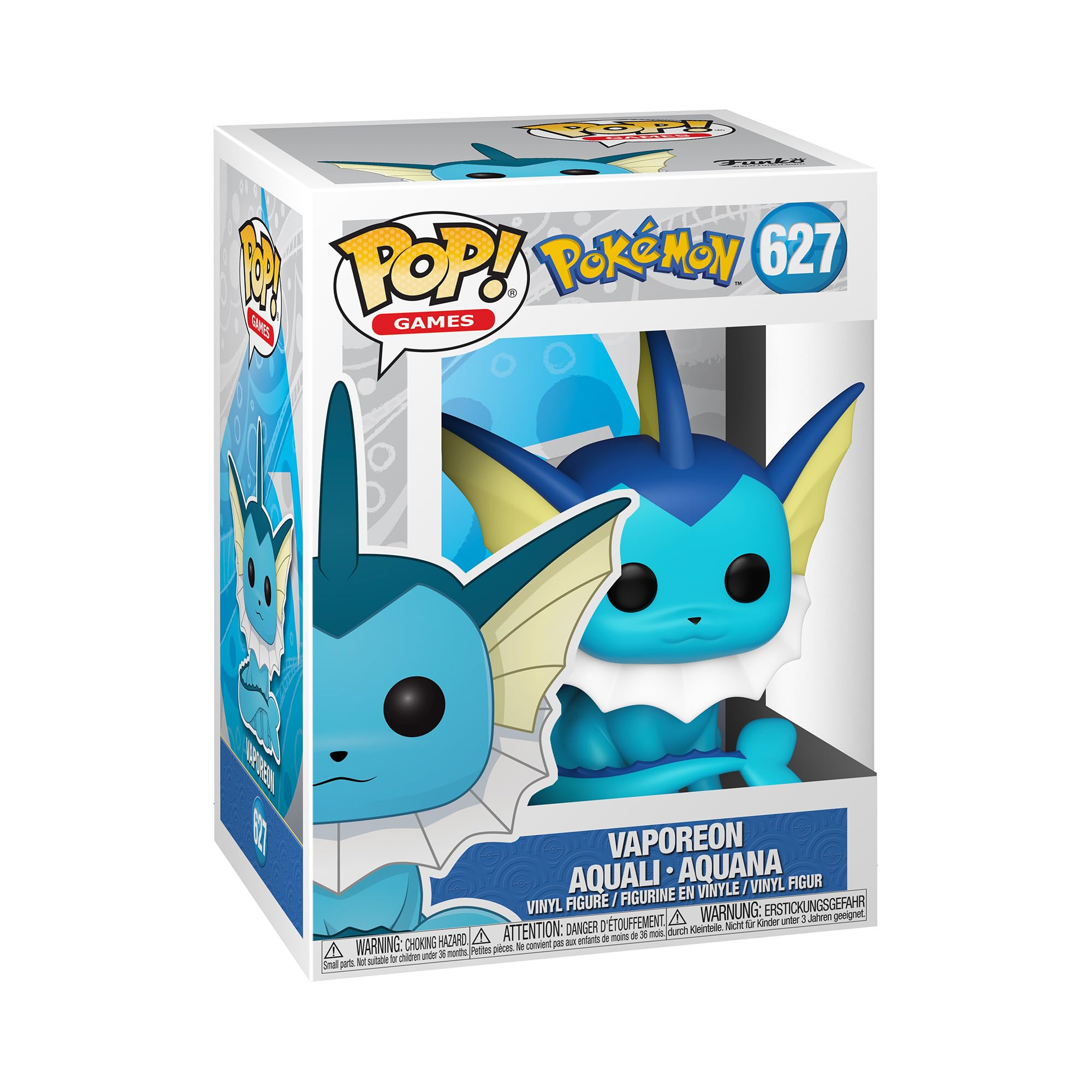 Funko Pop! Games: Pokemon - Vaporeon - Collectable Vinyl Figure - Gift Idea - Official Merchandise - Toys for Kids & Adults - Video Games Fans - Model Figure for Collectors and Display