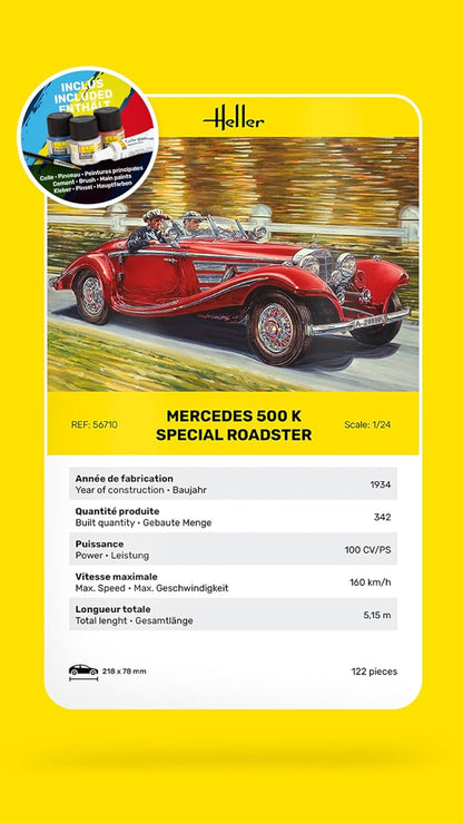 Heller Car Model: Starter Kit: 500 K Special Roadster