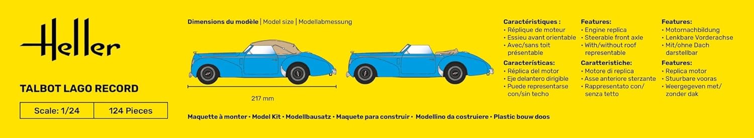 Heller HEL80704 Talbot Model Kit, Various, Mittel